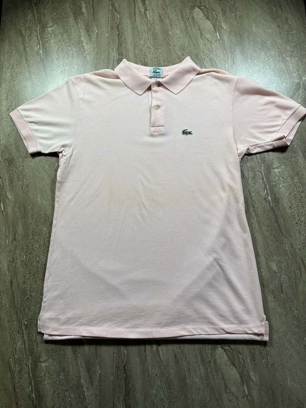 Vintage 80s Izod Lacoste Polo Shirt Pink Made in USA Gator Logo Size XL
